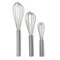 Norpro 3pc Stainless Steel Professional Balloon Wire Mixing Whisks - 6" 8" & 10"
